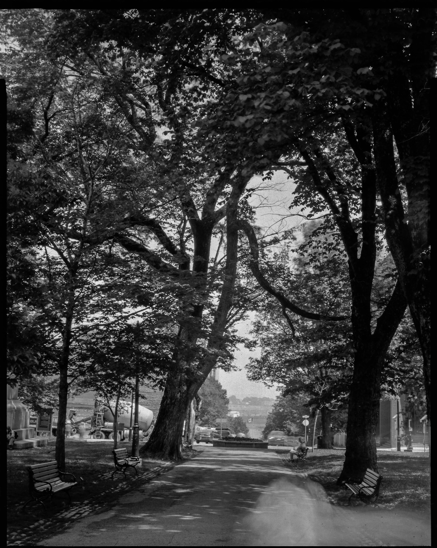 King's square Saint John
Camera used : 4x5 wooden camera made in the 1950's and silver gelatin paper in place of the negative to give it more of an antique look.