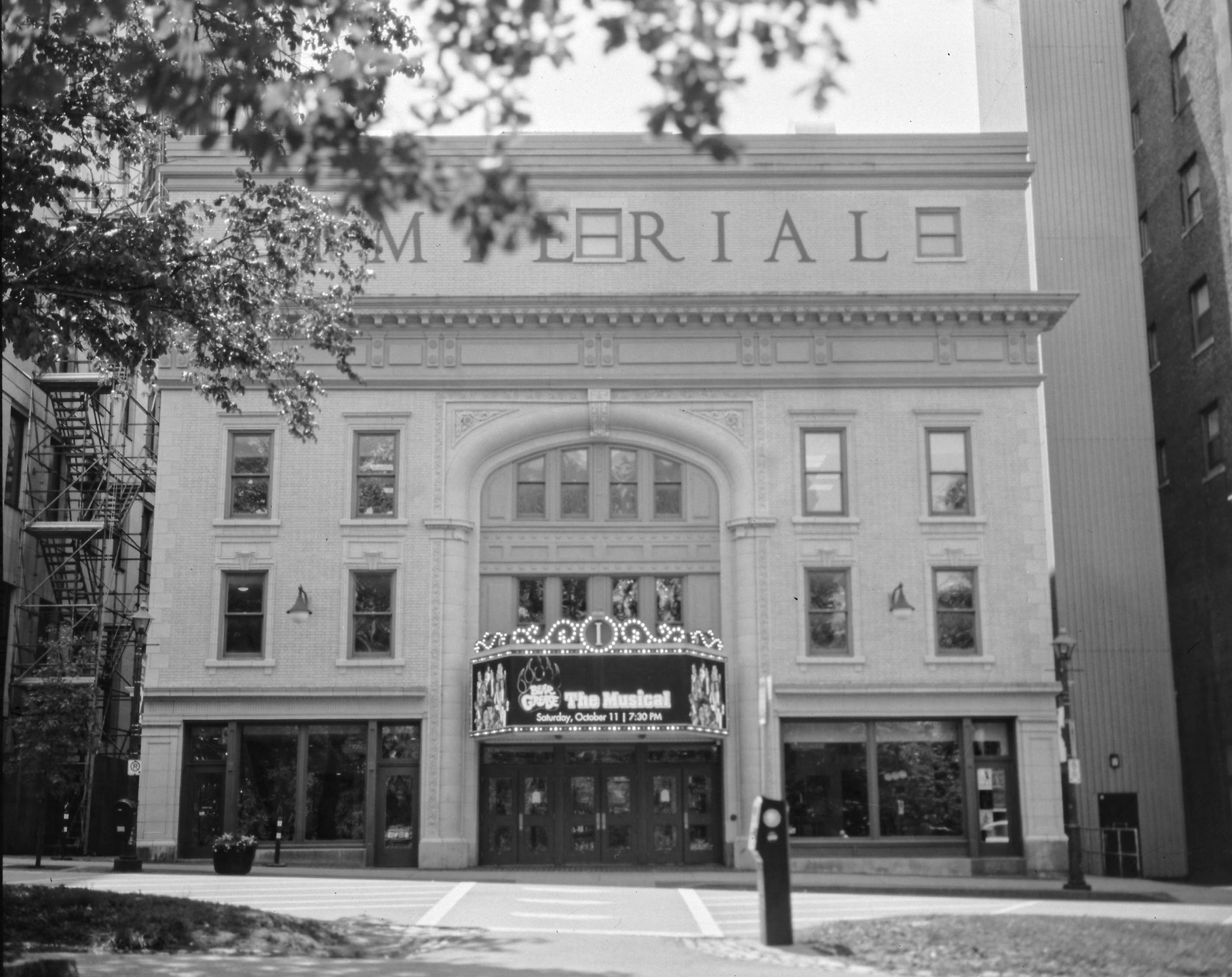 Imperial theater, Saint John, NB shot with a 4x5 wooden camera from the 1950's and paper negative.