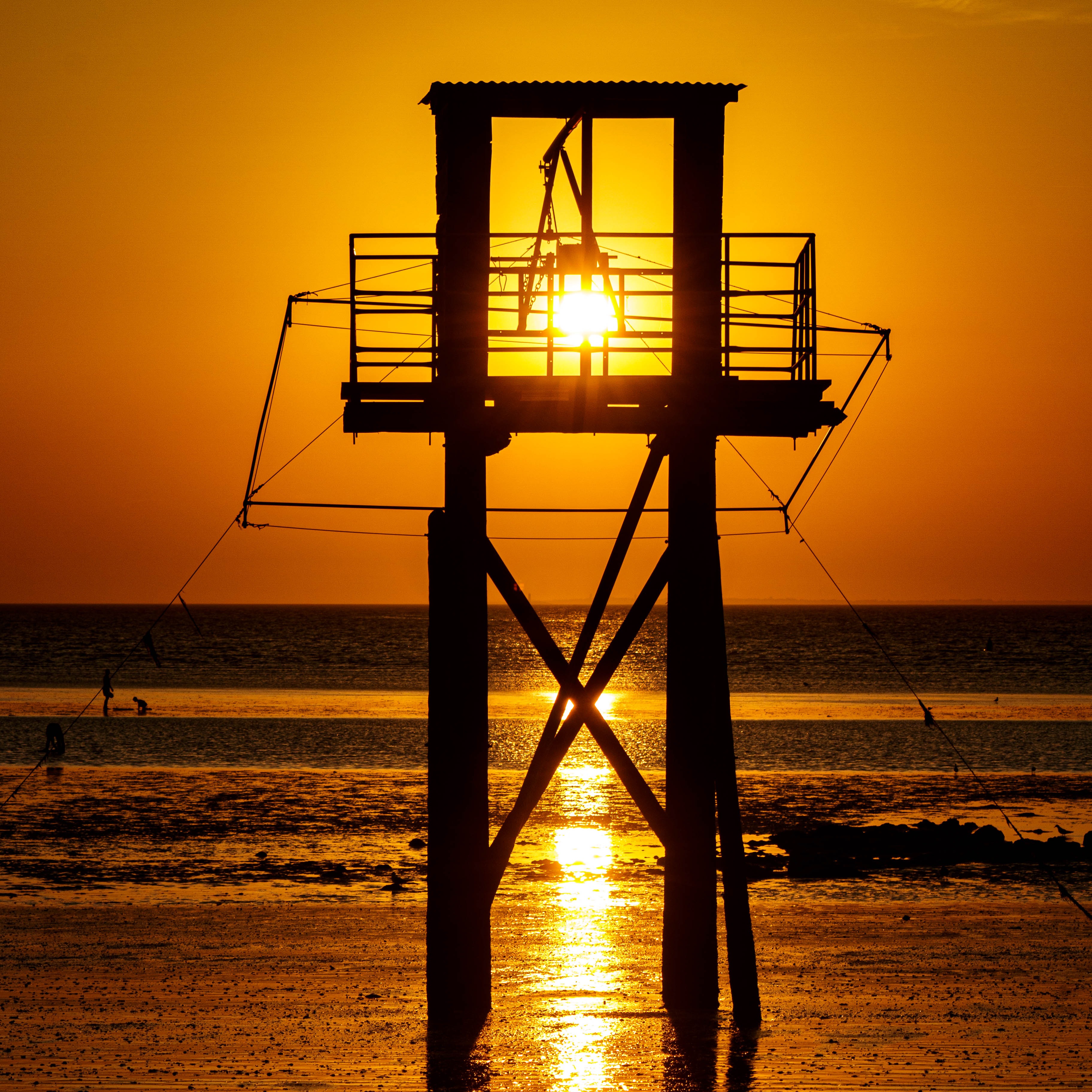 Coucher de soleil à Tharon-Plage, Saint-Michel-Chef-Chef